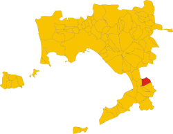 Map of comune of Sant'Antonio Abate (Metropolitan City of Naples, region Campania, Italy)